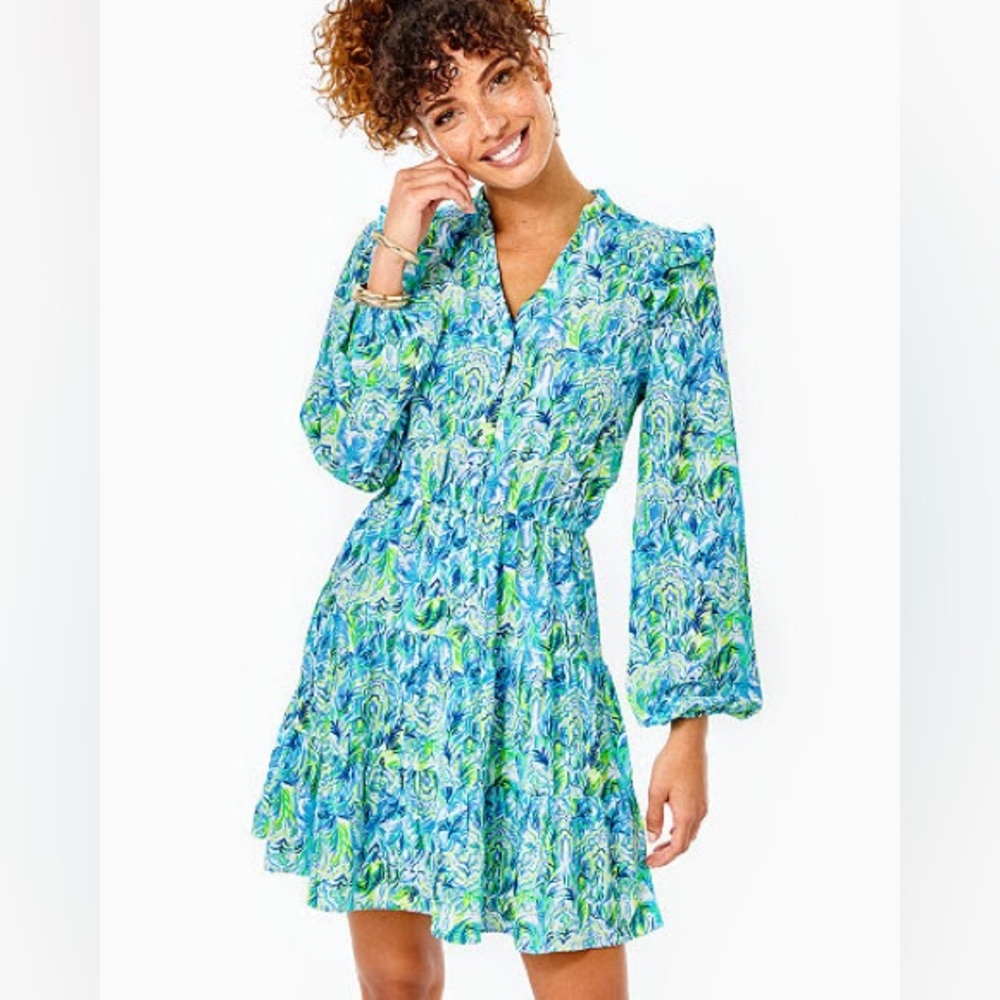 Lilly Pulitzer Kelsie Stretch Ruffle Dress
